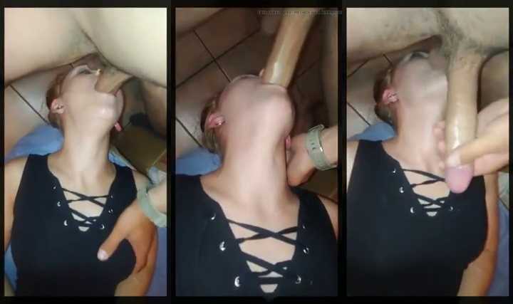 Giving Blowjob to Huge Cock Guy