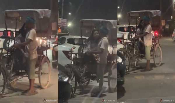 Mumbai girl giving handjob to a rickshaw guy