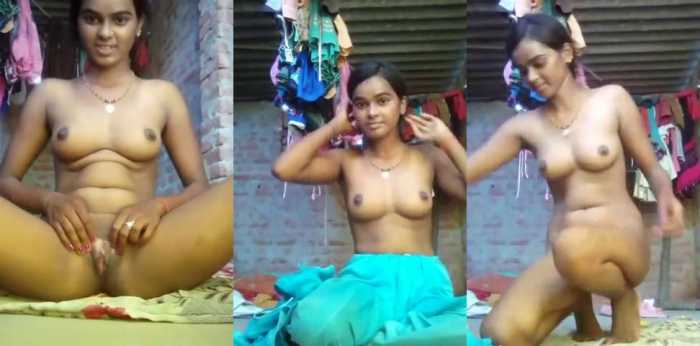 Punjabi Cute Girl Showing her small boobs and pussy