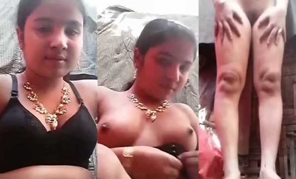 Village innocent girl showing her tight boobs