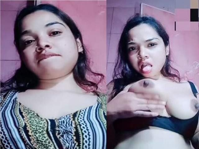 Bangla girl sucking boob and topless video making