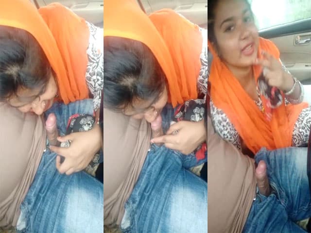 Bangladeshi Muslim girl blowjob to her lover in car