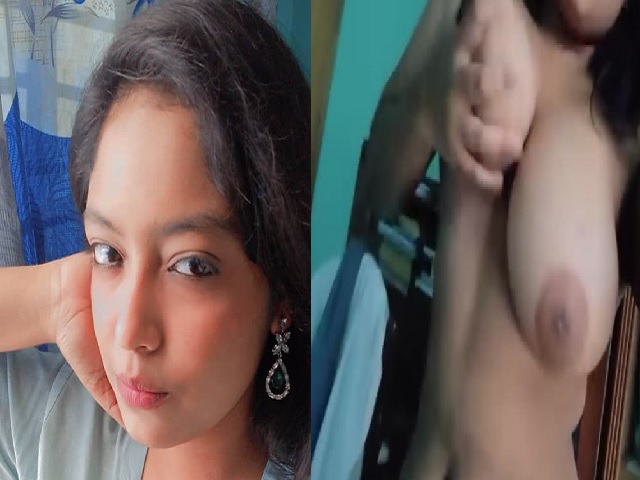 Bangladeshi chasmish girl in glasses shows huge boobs