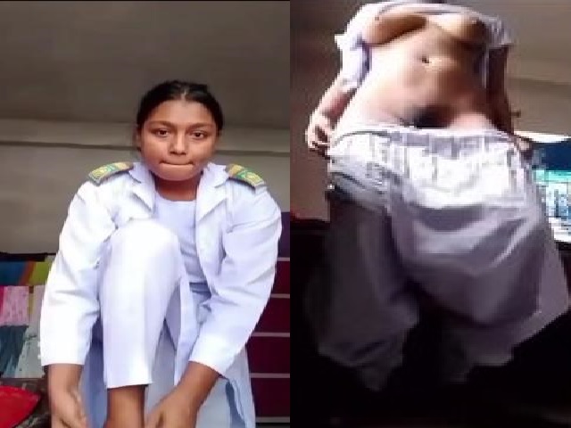 Bengali University girl showing virgin hairy pussy
