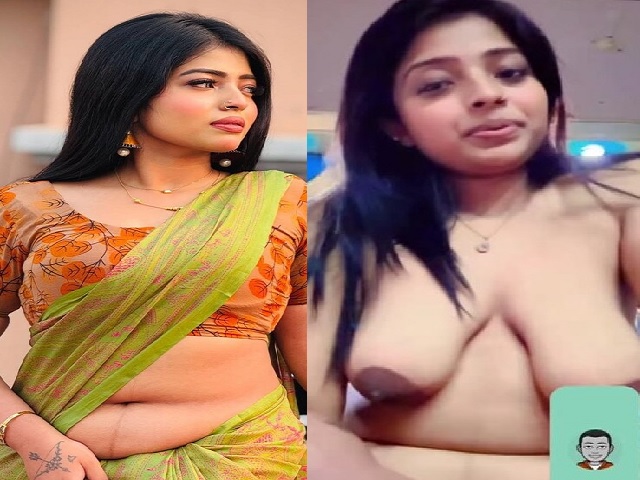 Bengali girl licking boobs with video call to lover
