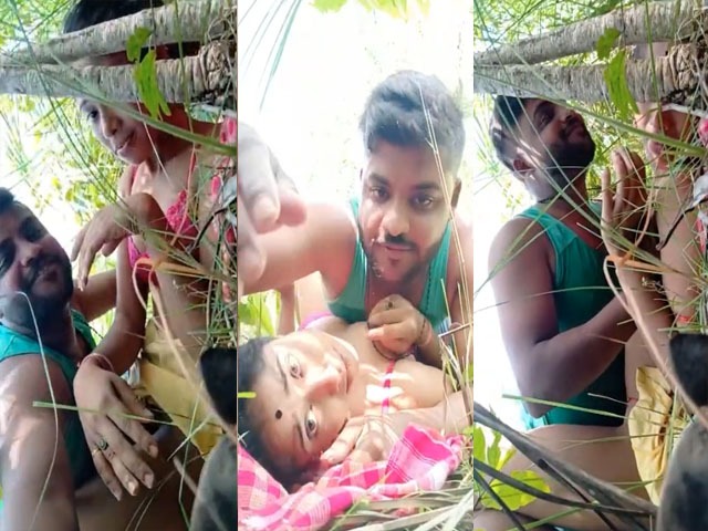 Gorgeous Bengali village girl outdoor sex with her boyfriend