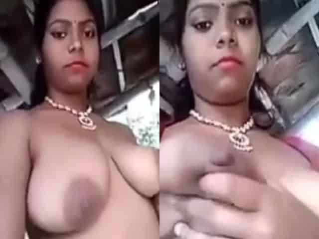 Cheating Bengali village wife topless selfie video