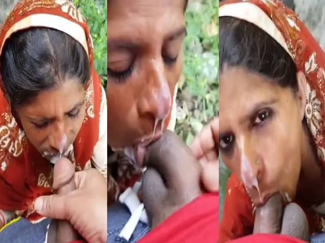 Dehati aunty eating cum MMS video