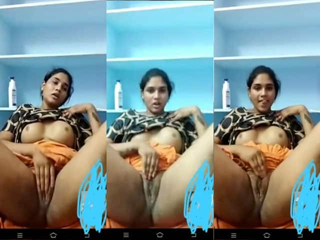 Desi Indian girl showing her naked boobs fat pussy