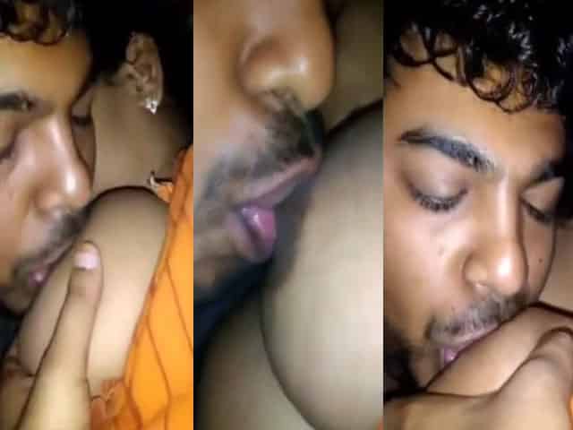 Desi aunty feeding boobs to her neighbor guy