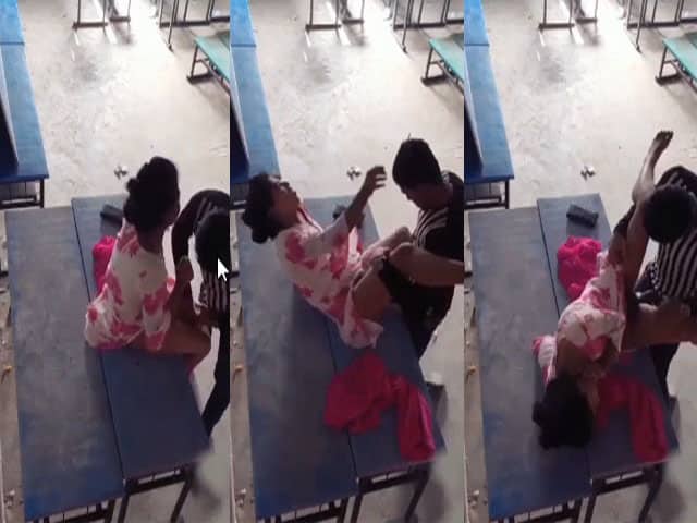 Desi college girl sex with her boyfriend on bench