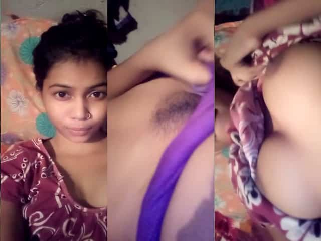 Cute sexy Desi teen selfie MMS video