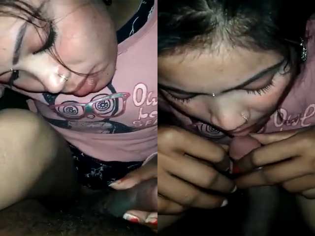 Desi village wife blowjob sex with lover on cam