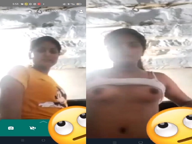 GF showing boobs on WhatsApp Bengali sex chat