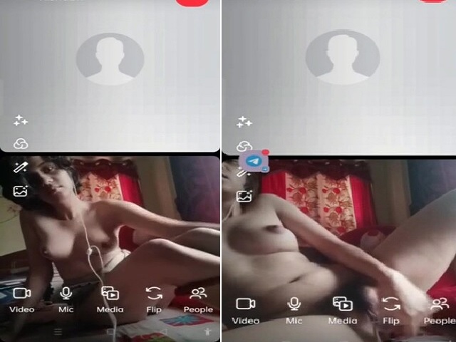 Indian girl fingering video call with dildoing