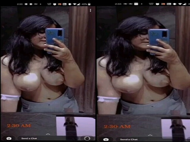 Indian girl plump boobs show mirror video
