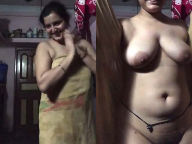 Mature village wife showing her boobs and pussy