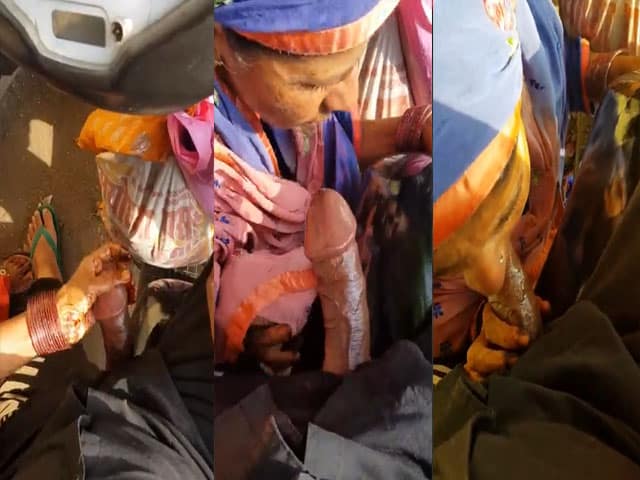 Muslim aunty sucking dick of stranger roadside