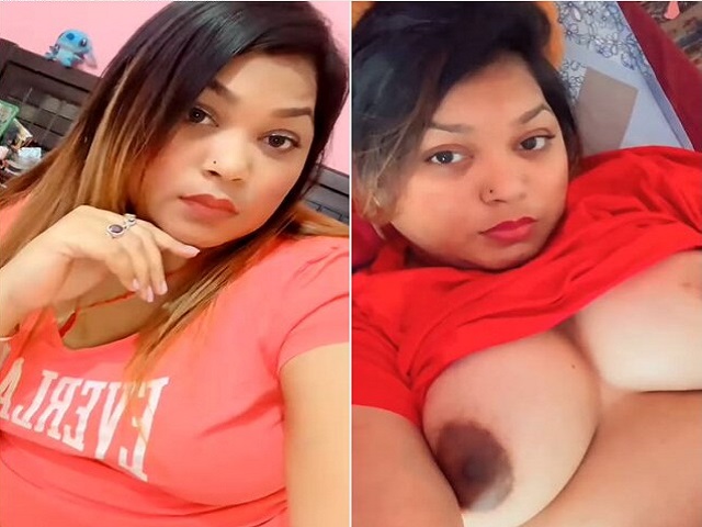 Punjabi beautician shows big boobs on selfie video