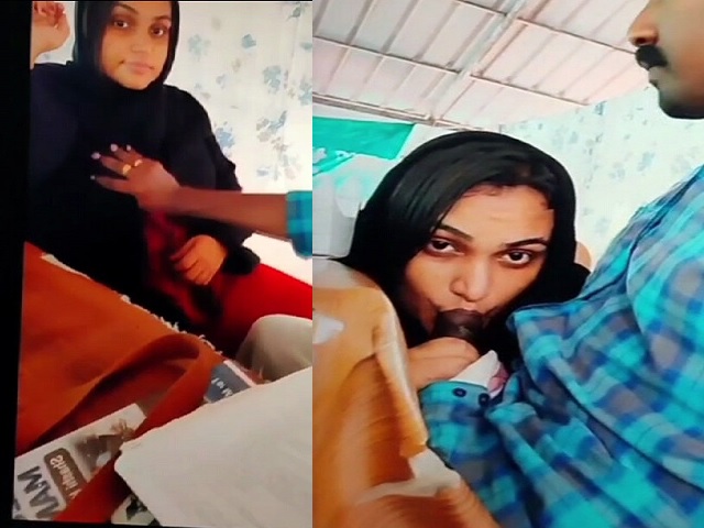 Tirur Malayali girl boob press and blowjob outdoor
