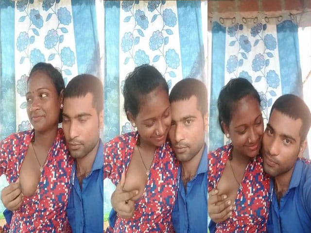 Tribal Bihari girl romance with lover on cam