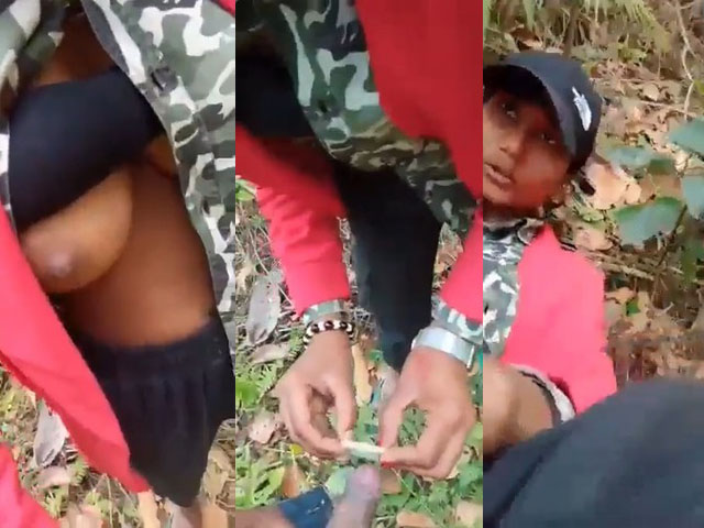 Tribal village girl outdoor sex MMS