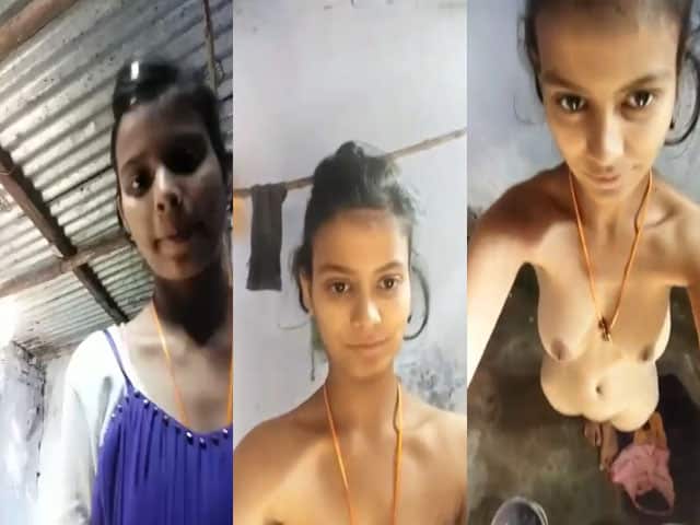 Fresh unseen village teen nude selfie video