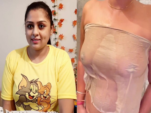 Youtuber bathing naked Indian girl mms video