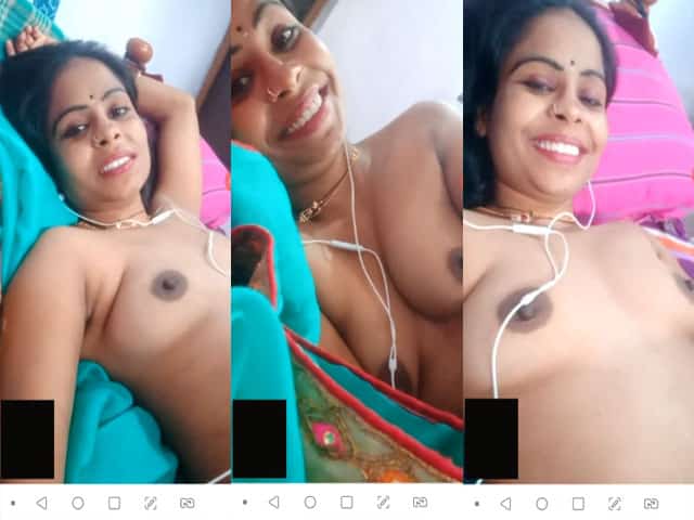 Beautiful Indian wife video call with her bestie boyfriend