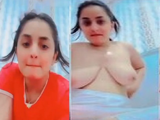 Big boobs orange tops girl stripping viral video