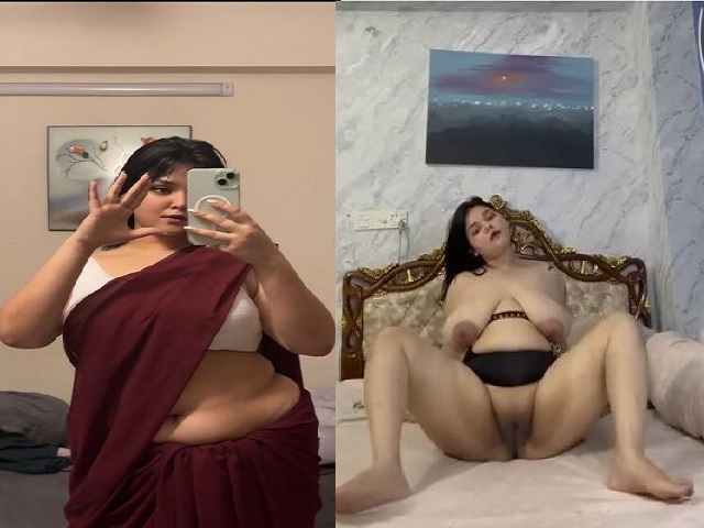Big navel lady nude hug boobs and pussy play MMS