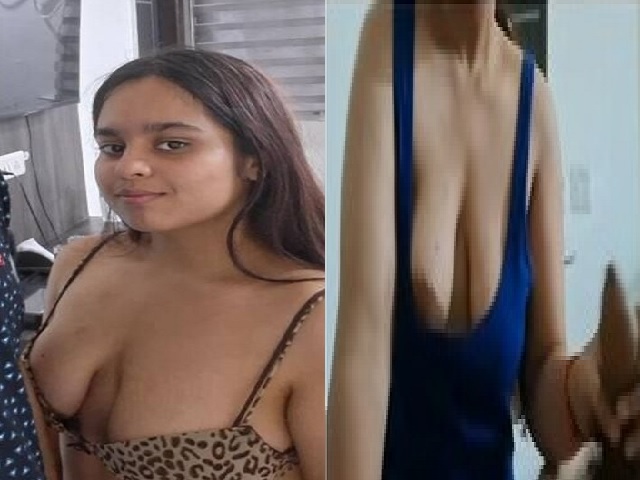 Boob slip with blowjob of horny desi girlfriend