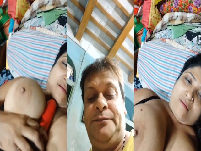 Busty Bengali Boudi playing with dildo