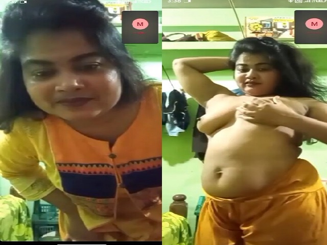 Cheating Bengali wife striptease nude show for lover