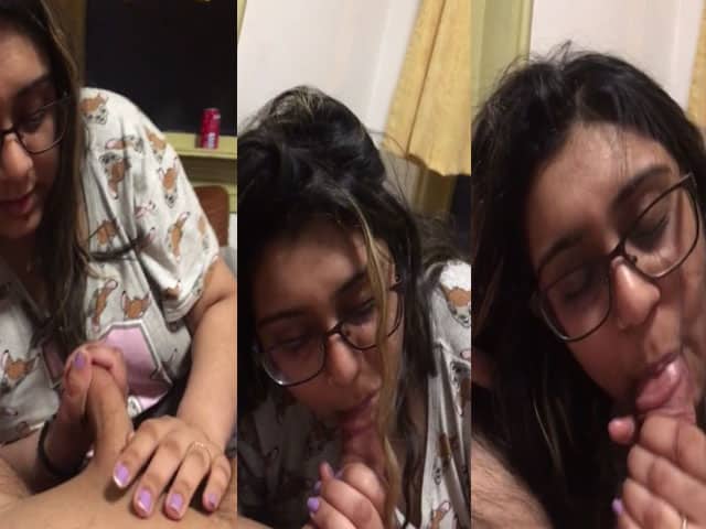 Chubby Indian wife blowjob to her husband