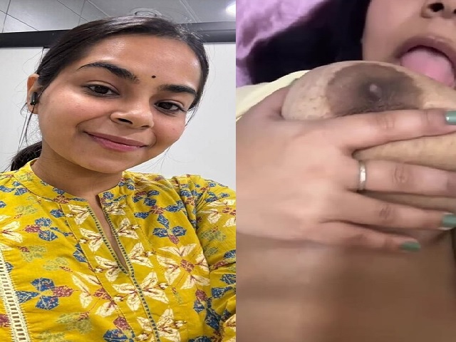 Cute wife kissing and big boobs showing update