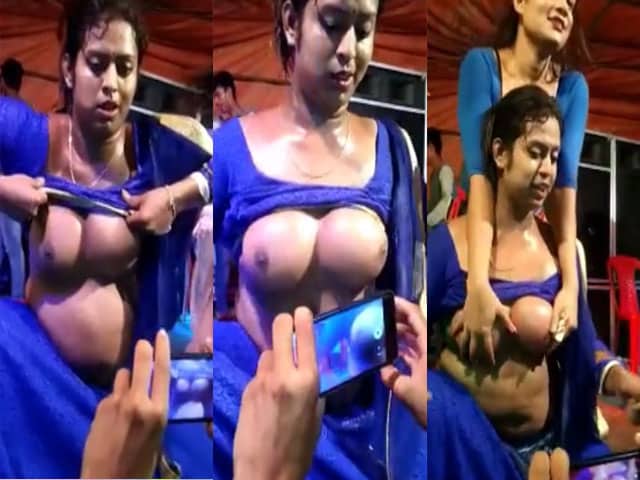 Transgender daring big boob show