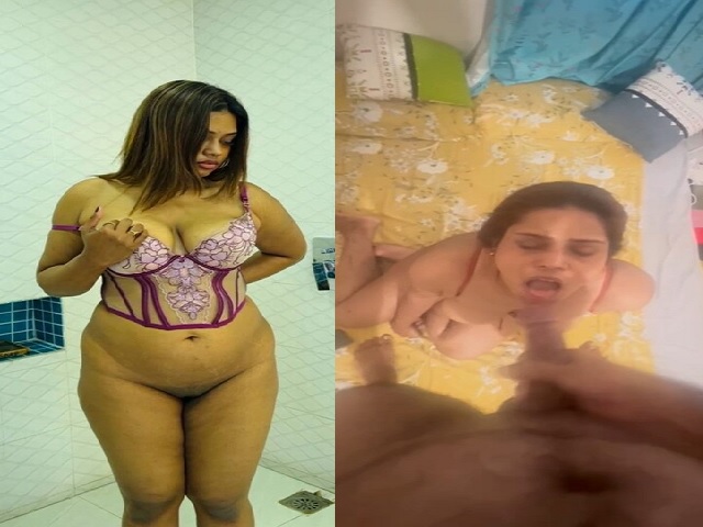Desi big boobs girl in bra sucks dick and facial