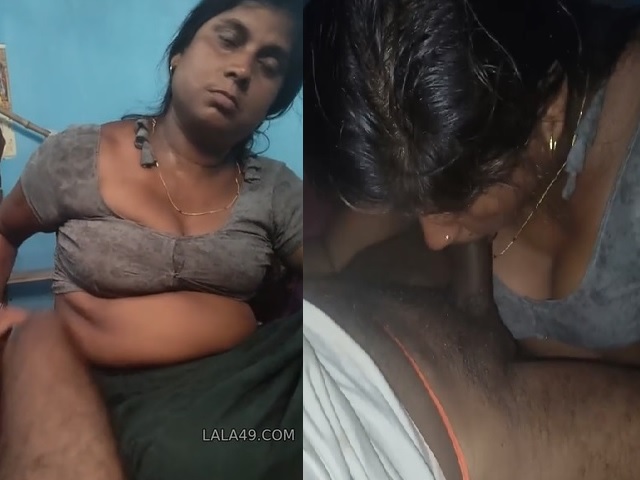 Desi wife in blouse gives blowjob and xxx home sex