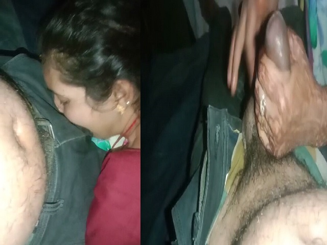 Dick hungry bhabhi blowjob to hubby at night