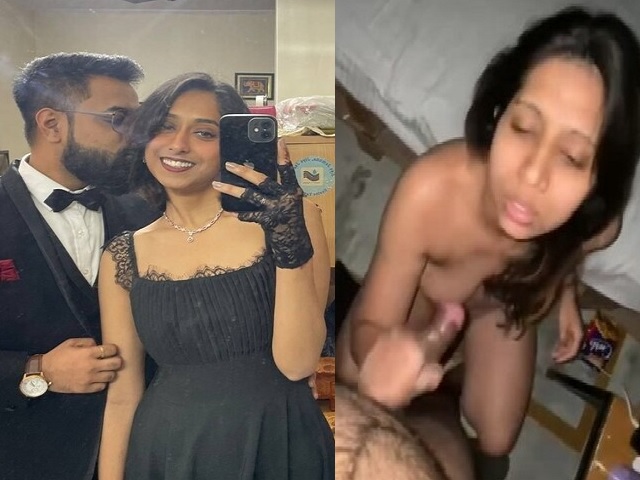 Fiancée gives blowjob before marriage viral MMS