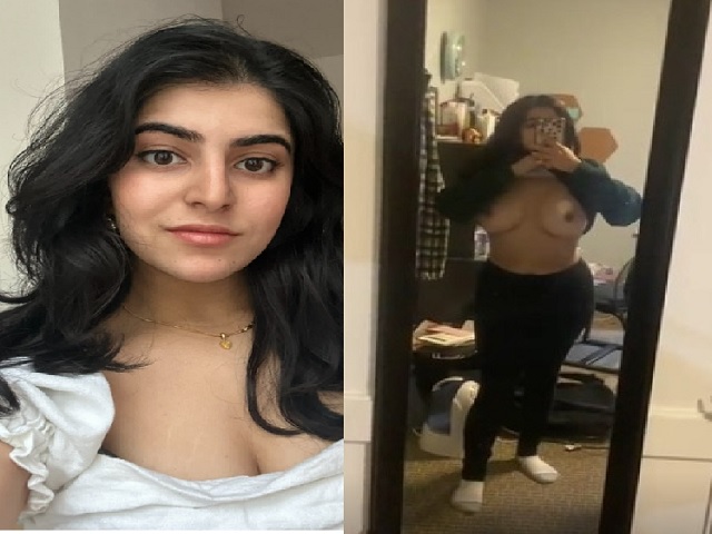 Gorgeous NRI showing naked big boobs in front of camera