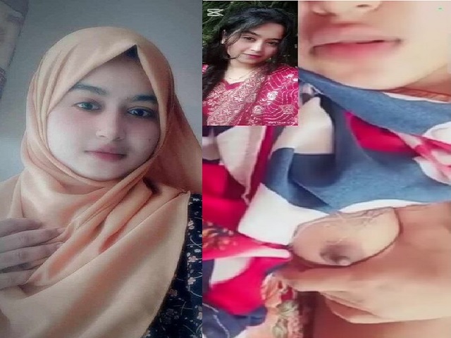 Gorgeous hijab girl showing boobs and pussy on live call