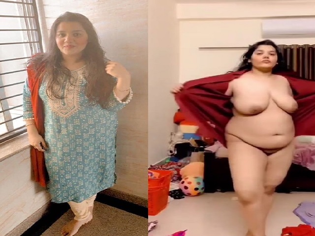 High class hijab chubby girl in open shirt nude show