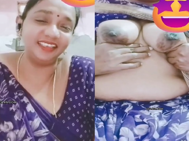 Homely Indian bhabhi strips saree and naked viral show