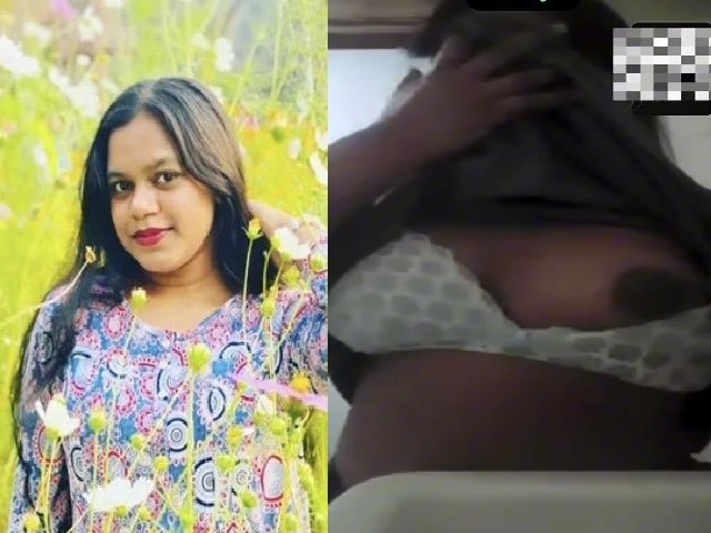 Horny girl shows boobs on video call to lover viral MMS