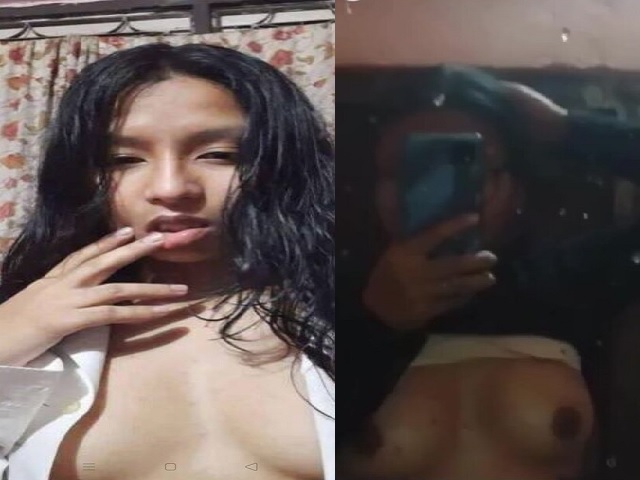 Horny mall topless before mirror viral boobs show