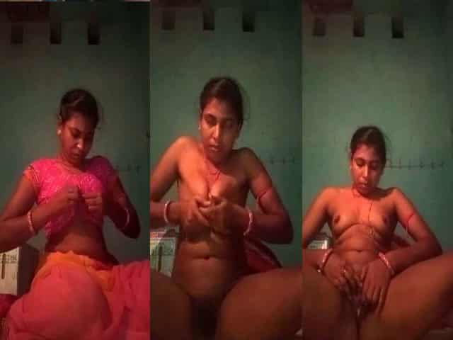 Horny village wife selfie sex video
