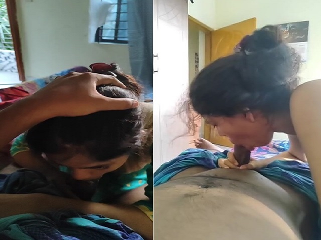 Horny wife Indian blowjob to husband in naked