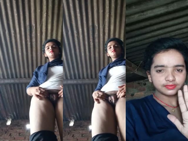 Hot Indian village girl selfie nude video